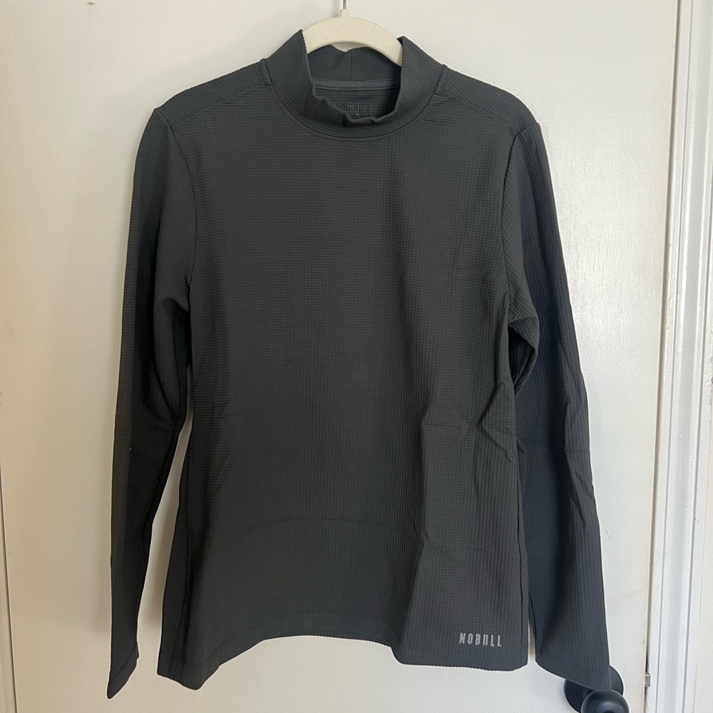Nobull waffle pullover, dark grey, size large